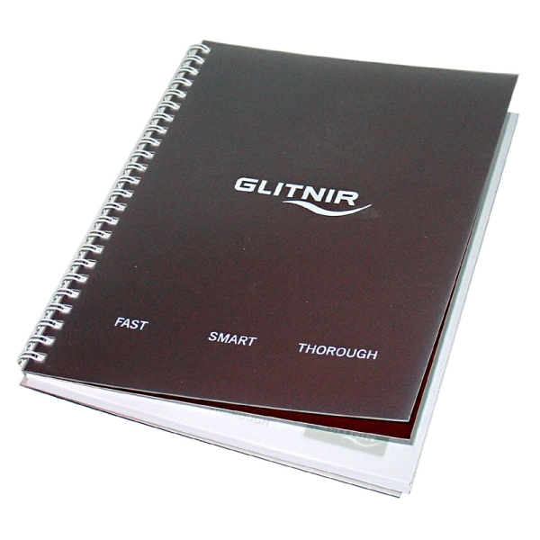 Quaderno A5 con spirale copertina in PPL Glitnir