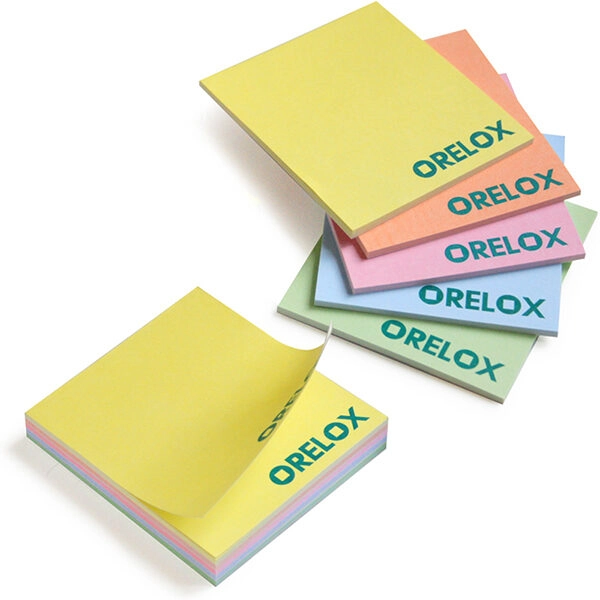Rainbow Demi Cube Post-it Notes Orelox Subject Customized Gadgets Memotack in colored paper. Corporate gadget Rainbow Demi Cube Post-it Notes. Orelox