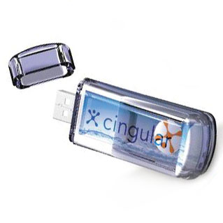 Customizable USB with liquid and floatings