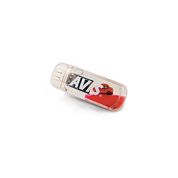 Customizable USB with liquid and floatings