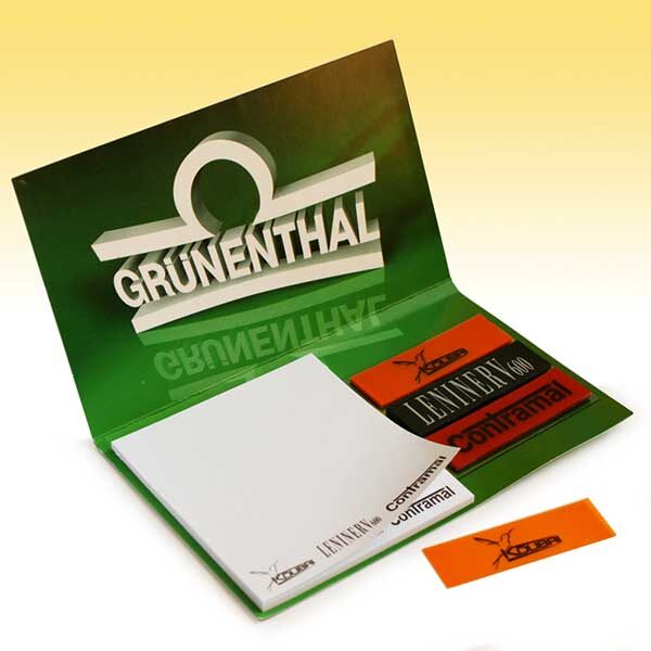 Sticky memopads with customized bookmark index flags