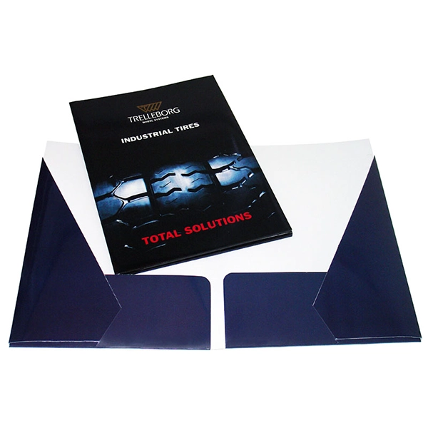 Cardboard folders with double pocket