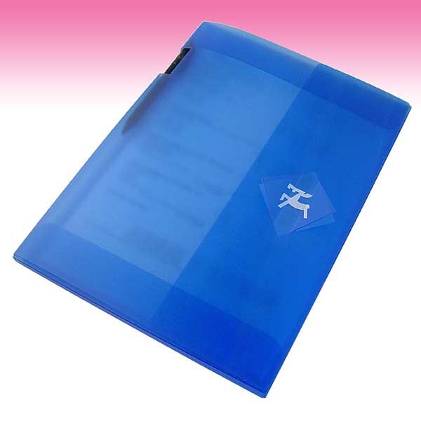 Folder with closing band