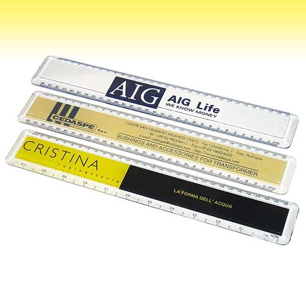Tailor made promotional transparent ruler