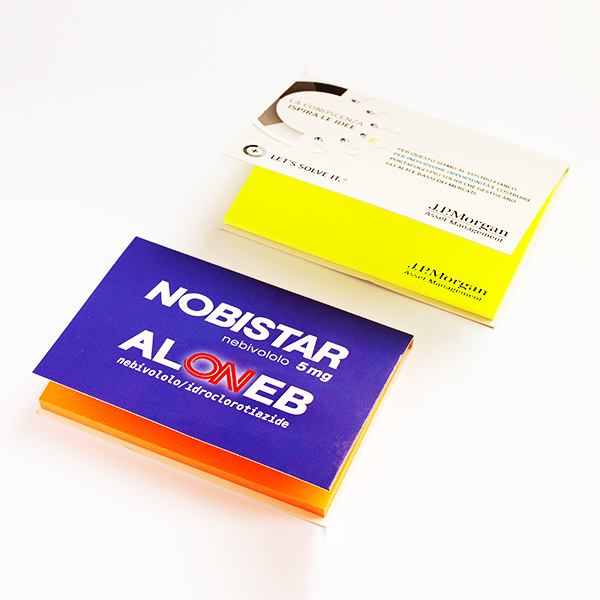 Block-notes elettrostatico neon, post-it elettrostatici fluo