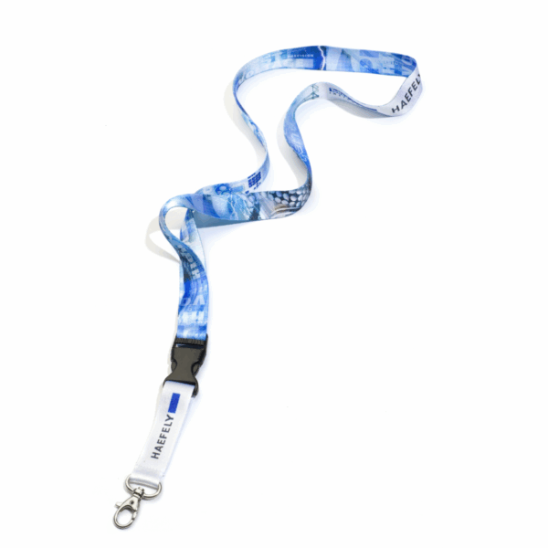 Lanyard in raso di poliestere personalizzato in quadricromia. Sganciabile
