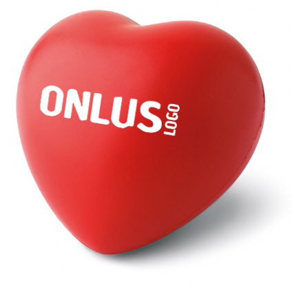 Gadget per onlus, gadget per medici cardiologi, antistress cuore, squishi a forma di cuore