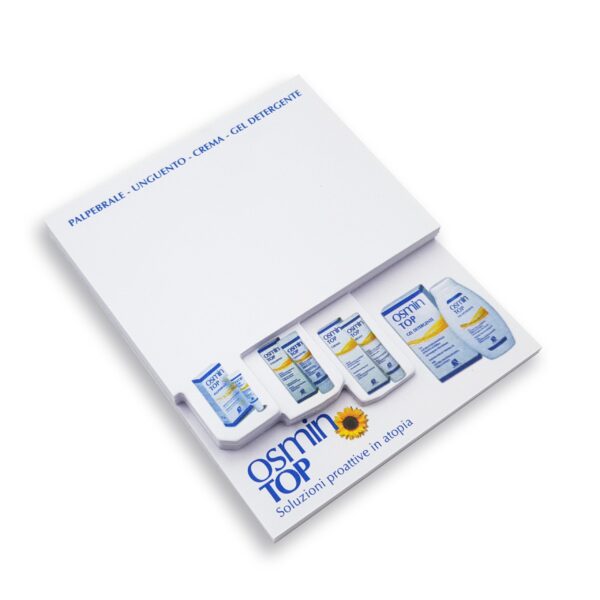 Block-notes Memotack Step gadget personalizzato da scrivania. Osmin Top Gaviscon