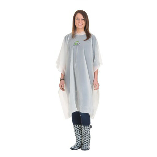 Poncho biologico anti pioggia. Compostabile in Mater Bi