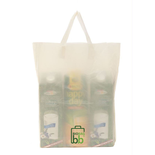Shopper ecologica compostabile con logo in mater bi 44x45x8 cm