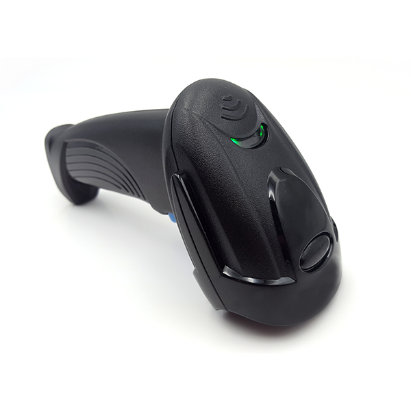 Lettore di codici a barre laser. Wireless. Ricarica USB. Con Led verde