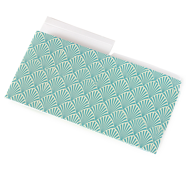 Desk organizer with pen holder, page markers flag and sticky notepad (flat)