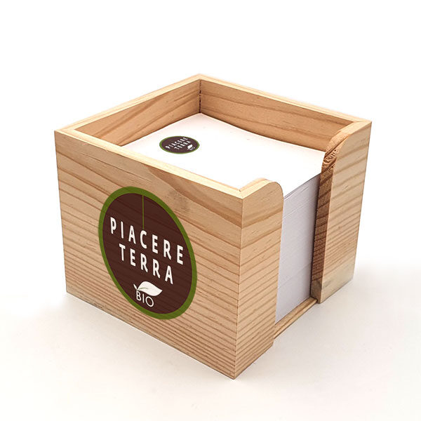 Portafoglietti in legno di pino personalizzato con stampa serigrafica