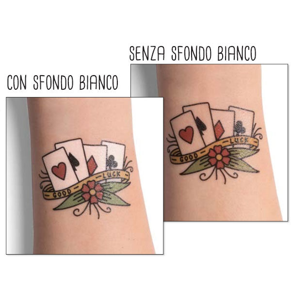 Tatuaggi temporanei personalizzati Tatuaggi sfondo bianco personalizzati con immagine aziendale
