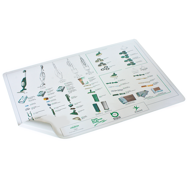 Thermo-welded desk mat