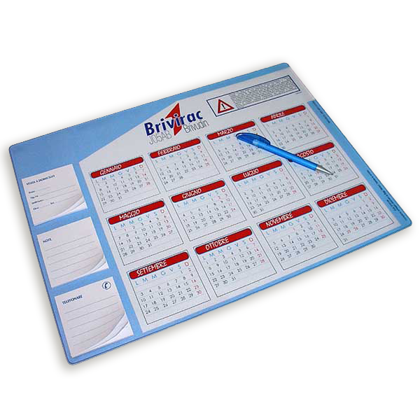 Plateau with stiky notepad giant mousepad