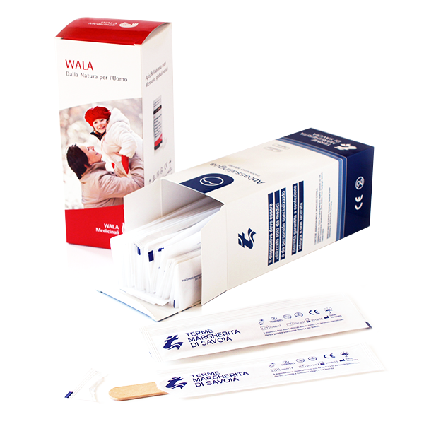 Scatola di abbassalingua in cartoncino. Gadget per medici otorinolaringoiatri e pediatri