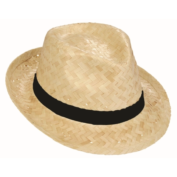 Cappello di paglia con logo 10011A