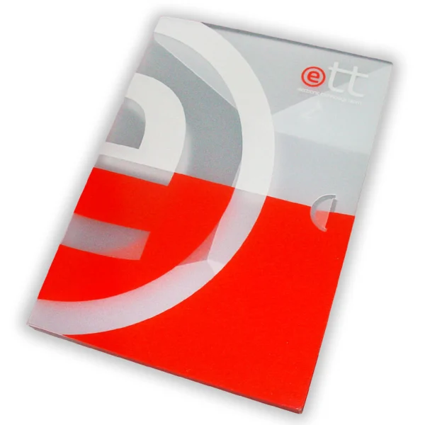 Catalog holder folder with closing tab