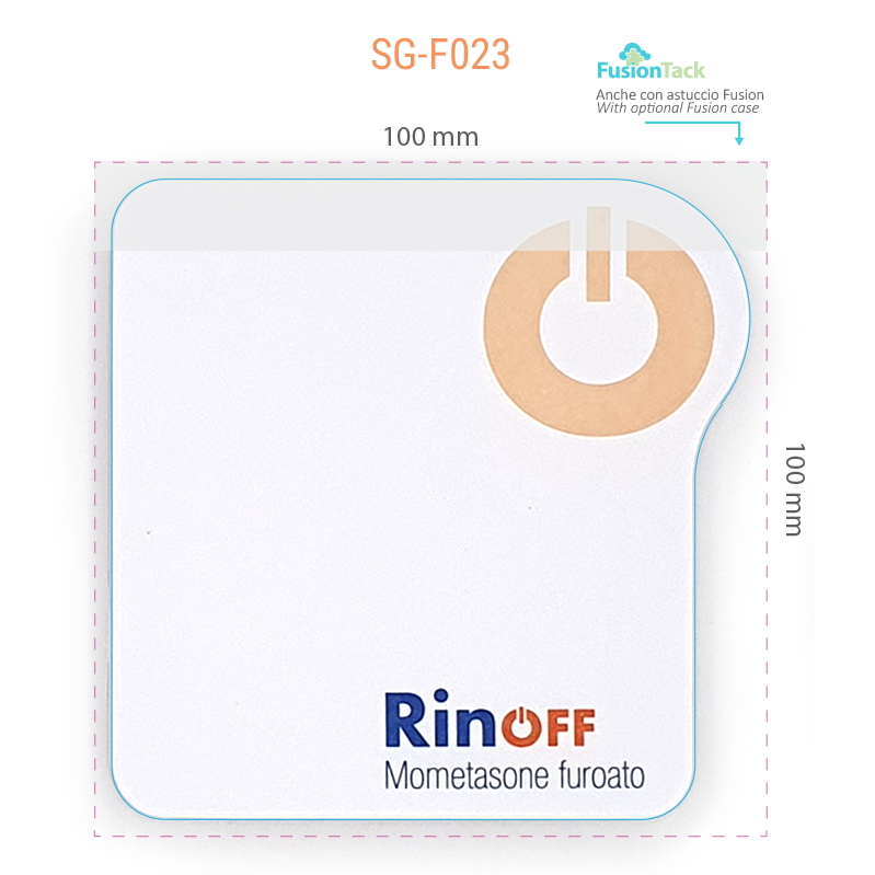 Fusion post-it shaped SG F023 100x100 mm subject RinOff