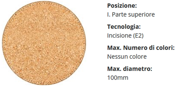 MousePad in sughero personalizzato con incisione