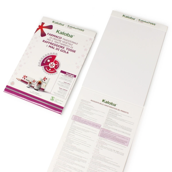 Kaloba ricettario A5 copertina Minerva a soffietto. Gadget per medici