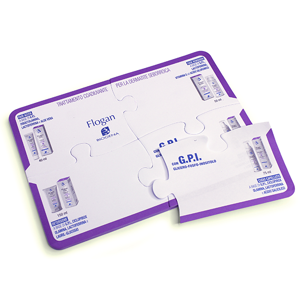 Post-it Puzzle rettangolare. Diviso in 4 pezzi. Soggetto Flogan_biogena multibrand