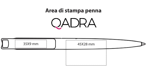 Penna qadra area di stampa personalizzazione