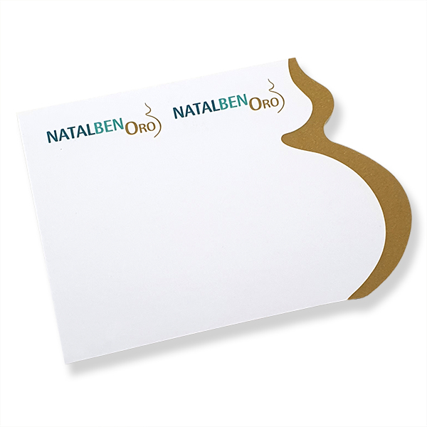 POST-IT SAGOMATO Natalben Oro donna incinta pancione SG F008 99X70