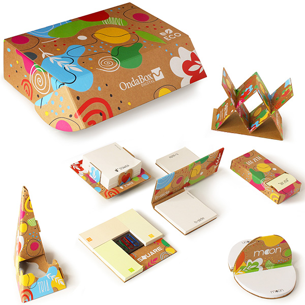 Ondabox Linea Blog gadget personalizzati con copertina in cartoncino microonda