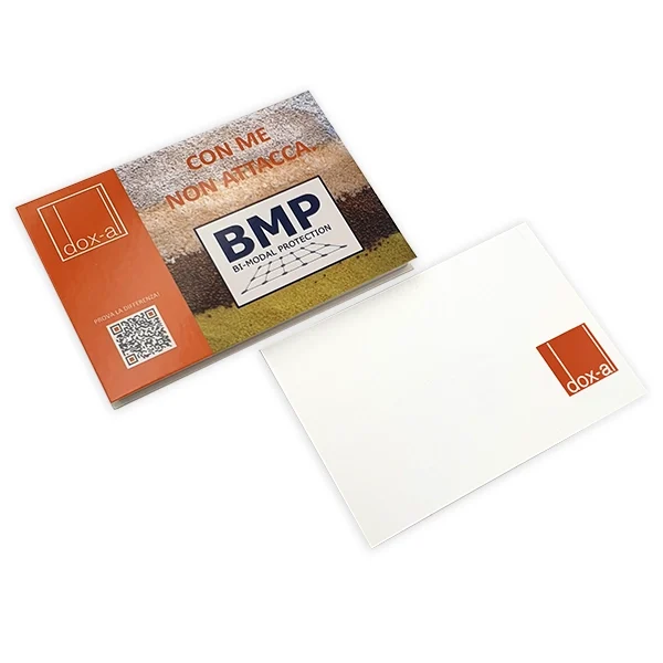 Block-notes elettrostatico bianco MEMOSTATIC, Post-it-elettrostatico-Memostatic-BMP-Doxa blocchetti elettrostatici personalizzati
