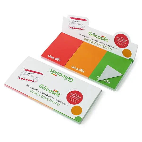 Triple Post-it notes with cover and crowner. 3 personalized post-it notes Glicoset
