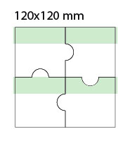 post-it sagomato puzzle quadrato 12x12 cm