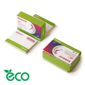 Gadget ad imitazione del farmaco. Post-it doppio Meet Box standard in cartoncino Xebevir_ecologico