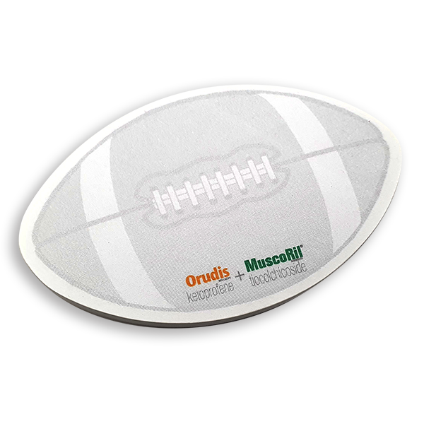 Post-it sagomati a forma di pallone da rugby SG-M002 69x74mm soggetto Muscoril