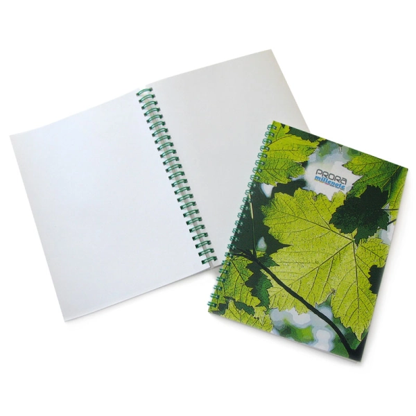 Quaderno in carta riciclata A5 con spirale