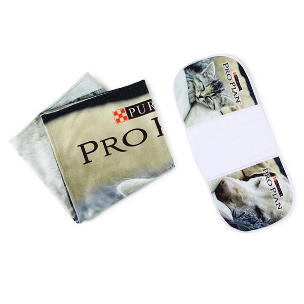 Telo asciuga cane. Gadget veterinaria. Soggetto Purina