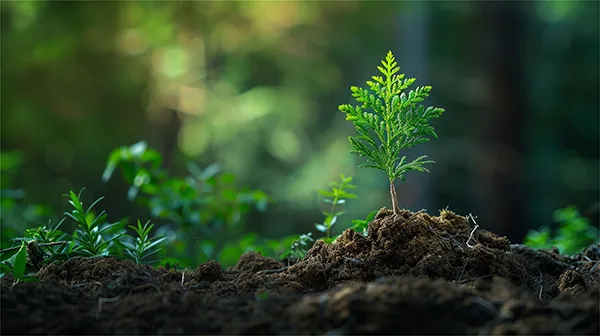 a small plant that grows in the soil
